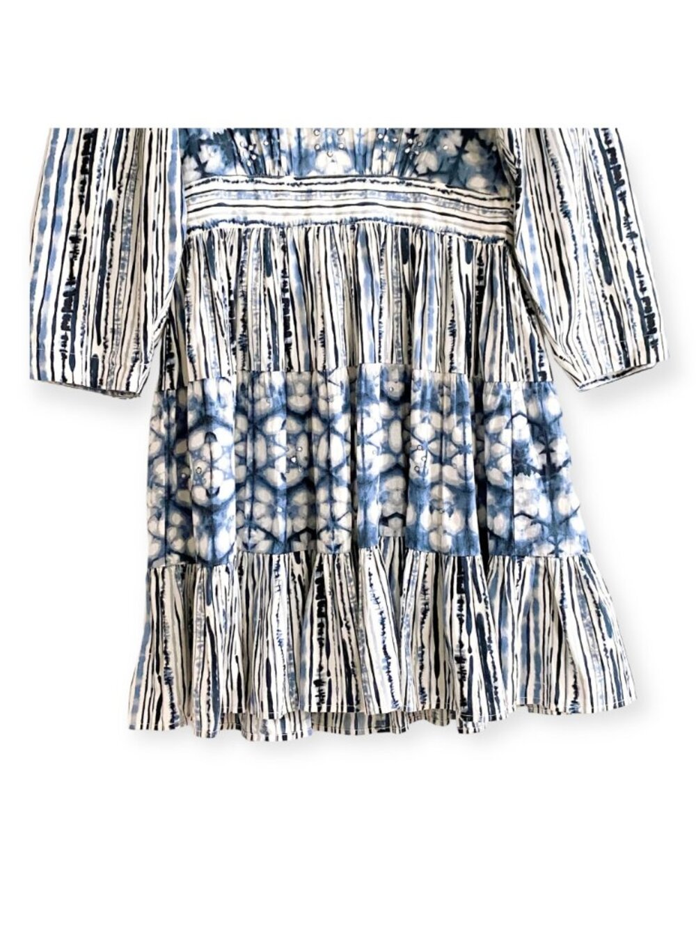 Anthropologie Behati Blue Print Mini Dress size S, NWT - Picture 11 of 16